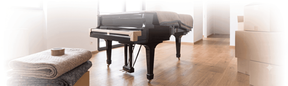piano ready for removal